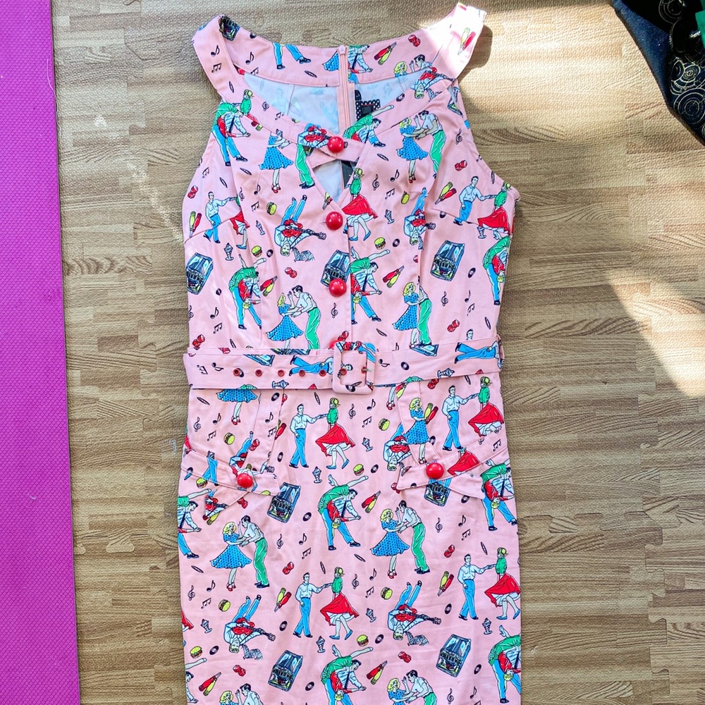 NWT Voodoo Vixen Alison Retro Diner Wiggle Dress